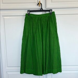 Kate Spade for Target, Green Eyelet Midi Skirt